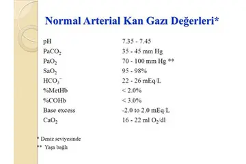 Kan Gazı Değerleri Kan Gazı İstemenin Endikasyonları